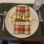 Wooden Place Cards For Family Gathering Holiday Table Decoration