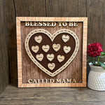 Family Heart Sign - Mother's Day - Grandma - Grandchildren - Wooden Sign perfect for Mothers Day