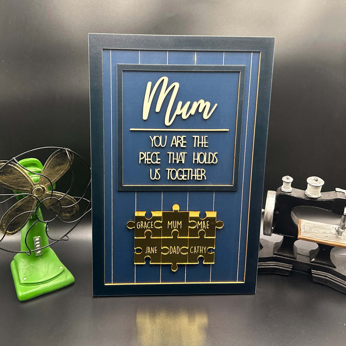 "MUM YOU ARE THE PIECE THAT HOLDS US TOGETHER" Puzzle Mum with Kids Sign