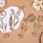 Personalized Wood Birth Flower Garden Engraved Flower Decoration Christmas Gift For Mom Grandma Gift