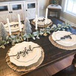Wooden Place Cards For Family Gathering Holiday Table Decoration