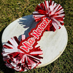Custom Cheer Stick Sign With Pom Poms Personalized School Spirit Accessory