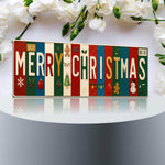 Merry Christmas Metal Sign – Holiday Decor, 16x6 License Plate Style Wall Art, Printed Aluminum with Pre-Drilled Holes, Farmhouse Christmas