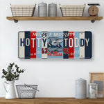 Hotty Toddy License Plate Sign – Ole Miss Rebels Metal Wall Art | Navy and Cardinal Fan Cave, Dorm & Game Day Decor (16×6)