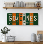 Miami Hurricanes Metal Sign – Florida Decor, Metal Wall Art, Orange Green,