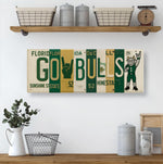 USF Bulls License Plate Sign – Green & Gold Metal Wall Art