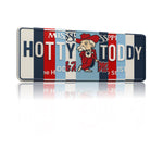 Hotty Toddy License Plate Sign – Ole Miss Rebels Metal Wall Art | Navy and Cardinal Fan Cave, Dorm & Game Day Decor (16×6)