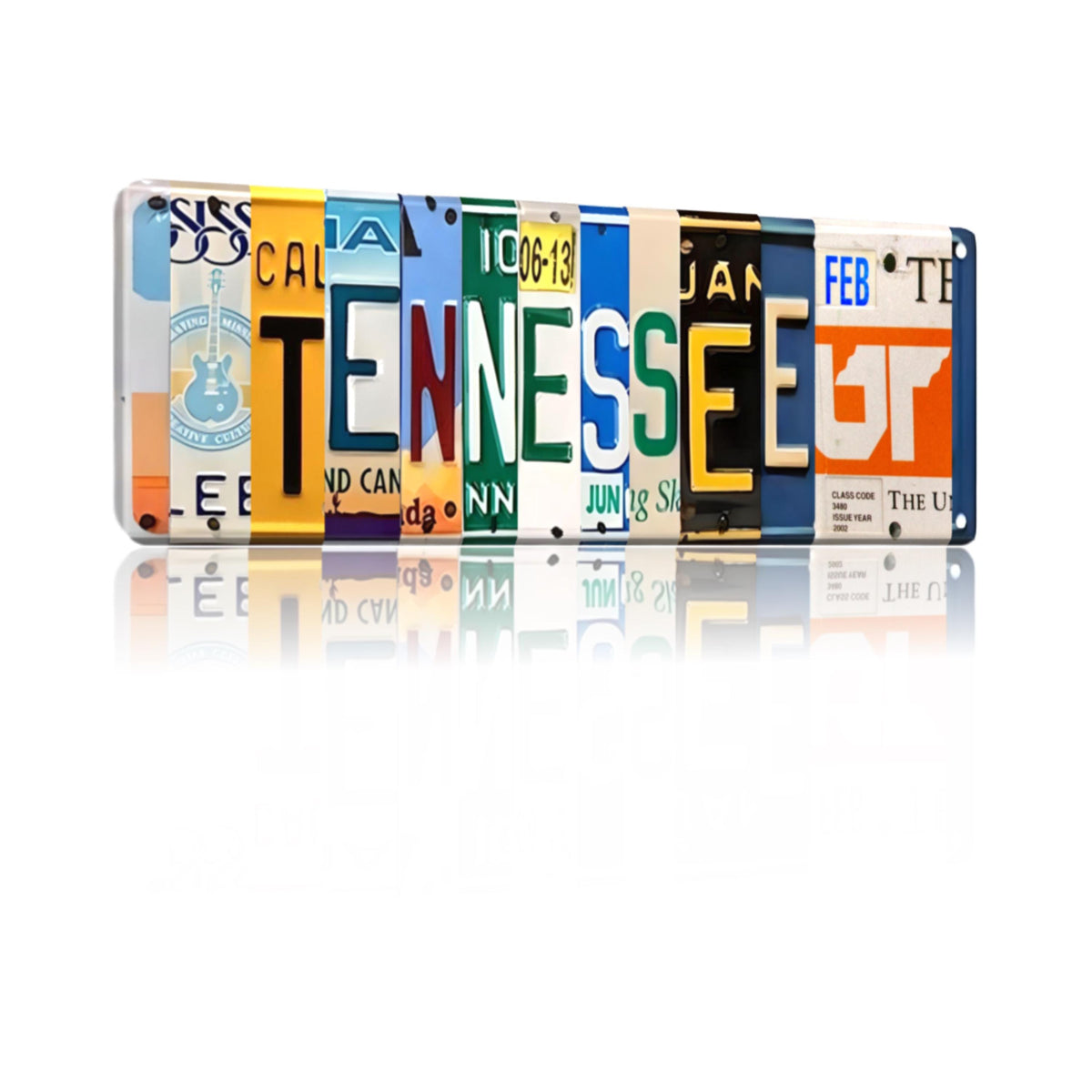Tennessee Volunteers License Plate Sign, 16x6 Metal Wall Art