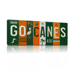 Miami Hurricanes Metal Sign – Florida Decor, Metal Wall Art, Orange Green,