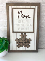 Wooden Puzzles Sign Personalized Gift For Mom