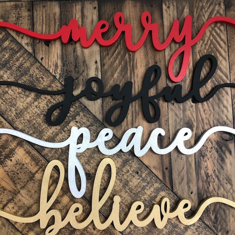 Wooden Place Cards For Family Gathering Holiday Table Decoration