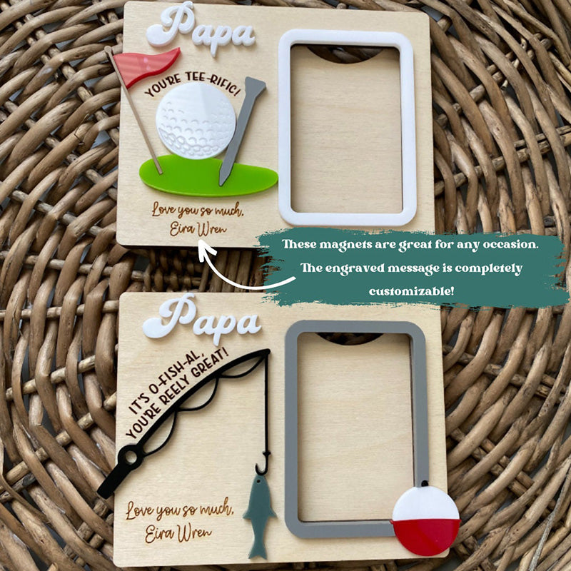 Father's Day Gift | Gift for Dad | Gift for Grandpa | Photo Frame | Photo Magnet | Personalized Gift