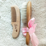 Engraved personalised wooden hairbrush Customized Bridesmaids Hair Comb Gifts