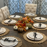 Wooden Place Cards For Family Gathering Holiday Table Decoration