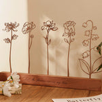 Personalized Wood Birth Flower Garden Custom Christmas Gift For Grandma Mom Gift