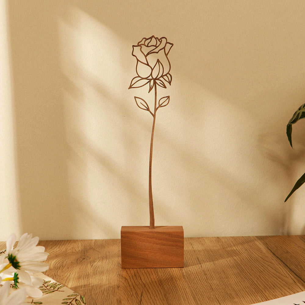 Personalized Wood Birth Flower Garden Custom Christmas Gift For Grandma Mom Gift