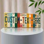 Custom License Plate Sign, Personalized Name Wall Art, 16x6 Metal Decor