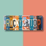 Rocky Top License Plate Sign – Tennessee Volunteers Metal Wall Art | UTK Dorm & Fan Cave Decor Gift 16×6