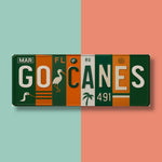Miami Hurricanes Metal Sign – Florida Decor, Metal Wall Art, Orange Green,