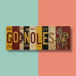 GO NOLES Metal Sign – Florida State FSU, License Plate Art