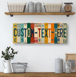 Custom License Plate Sign, Personalized Name Wall Art, 16x6 Metal Decor