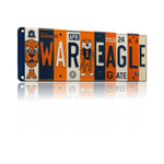 War Eagle License Plate Sign – Auburn Tigers Metal Wall Art | Orange and Navy Fan Cave, Dorm & Game Day Decor (16×6)