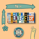 Tennessee Volunteers License Plate Sign, 16x6 Metal Wall Art