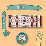Boomer Sooner License Plate Sign – Oklahoma Sooners Metal Wall Art | Crimson & Cream Fan Cave, Dorm Decor and Game Day Gift (16×6)