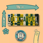Quack Attack License Plate Sign – Oregon Ducks Metal Wall Art | Green & Yellow Fan Cave, Dorm and Tailgate Decor (16×6)