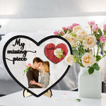Personalized My Missing Piece Couple Picture Frames Custom Name Puzzle Sign Couple Puzzle Plaque