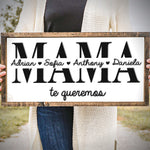 Personalized Mama wooden sign gift, Customized gift for mom