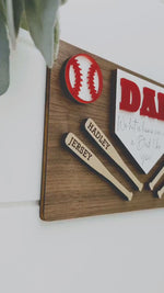 Baseball Themed Fathers Day Gift For Dad Sports Gift For Baseball Dad Gift From Kids